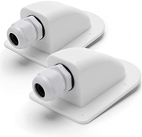 VooGenzek 2 Stücke wasserdichte ABS Solar Einzel Kabel Eintrag Drüse, IP68 Solarkabel Eingangsbuchse für Kabel 6-12 mm, für Solarpaneele von Wohnmobil, Wohnwagen, Boot