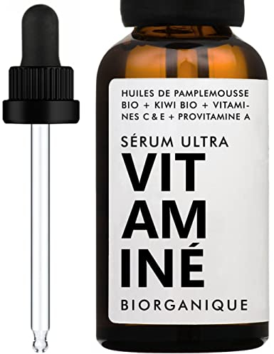 Serum Facial MULTIACCIÓN | Vitamina C/E + Provitamina A | 100% natural | Con Aceites de Kiwi ORGÁNICO + Jojoba ORGÁNICO + Pomelo ORGÁNICO | Cuidado de la piel/Elasticidad | 30ml