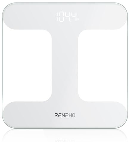 RENPHO Personenwaage Digital, Waage Personen mit heller LED-Anzeige, sehr genau bis 0,1 lb, Batterien enthalten, 400 lbs/180kg Kapazität, Core TS