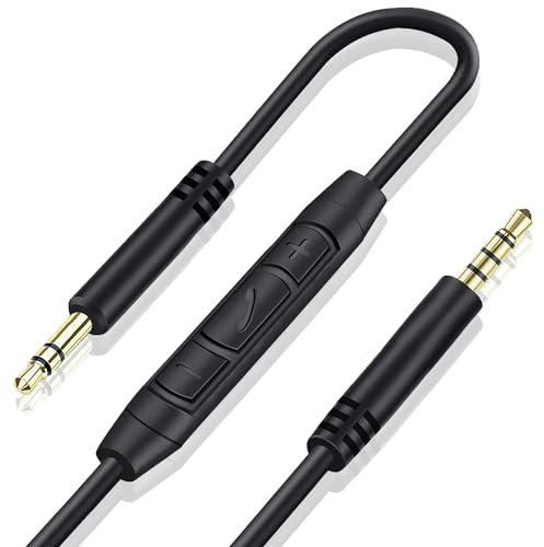 Cable Audio de Repuesto para Auriculares Beats Cable AUX Jack de 3,5mm Compatible con Beats Solo2 Solo3 Studio3 Wireless HD Pro by Dr. Dre Sony WH-1000XM4 WH-1000XM5 con Micrófono y Control de Volumen