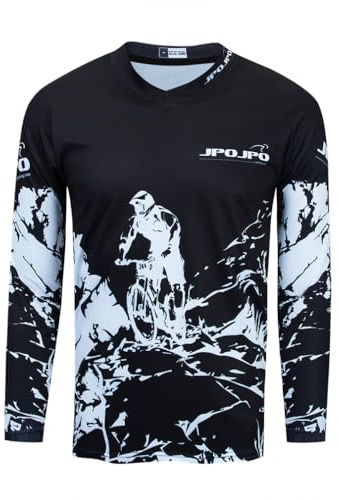 WeimoMonkey Youth Motocross Jersey MTB Gear Downhill Racing Shirt Cycling Mountain Bike Wear Riding White Black YM