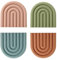 Sottopentola in silicone, Sottopentola colorato Protezione per pentole, Presine da Cucina, Resistente al calore Antiscivolo Protezione antiimpilamento per pentole, tazze, ciotole e altre decorazioni