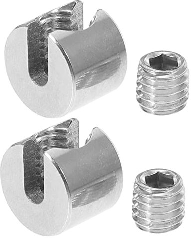 Homoyoyo 2 Piezas de acero inoxidable abrazadera soga cuerda de alambre clips de alambre sujetador de cuerda de acero inoxidable clip de alambre de acero clip de cuerda