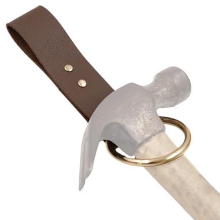 Cintura portautensili Hammerholster – resistente supporto in pelle PU con gancio, organizer per attrezzi | Fondina regolabile per il martello asse con un martello, fondina per lavoratori