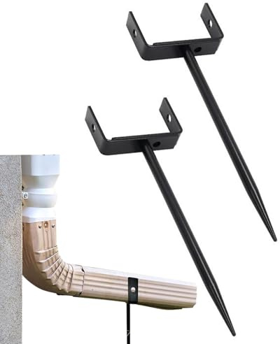 Accesorios para Bajantes,2 Piezas Estabilizador De Canalón De Lluvia - Soporte Estabilizador Ajustable para Bajante Impermeabilización Techo Cobertizo Hogar Exterior