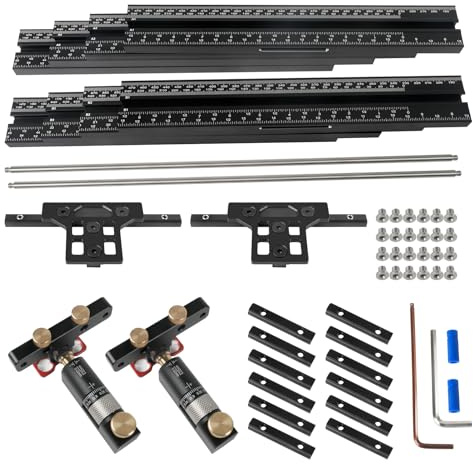 Sistema di guida per binario scorrevole parallelo per sega da pista per lavori in legno, tagli ripetibili, compatibile con binari Festool, Makita, Milwaukee, Triton, Powertec