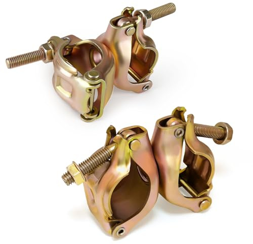 2 Stk Drehkupplung Gerüst 48 x 48 mm Gerüstklemme mit Bundmutter Gerüstschelle 360° zur Befestigung von Gerüsten Ankerstange