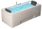 Luxus Whirlpool Badewanne Island 172 x 75 x 60 cm Wanne mit 8 Massage Düsen + LED - für Eckmontage rechts + links Hot Tub Eckwanne oder freistehend an nur 1 Wand Spa für 2 Personen