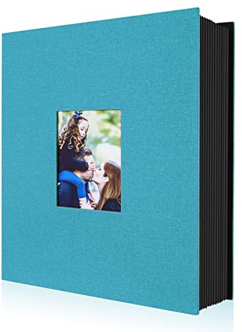 Lanpn Album Fotografico 10x15 400 con Tasche, Biancheria Porta Foto Album Portafoto Verticale 10x15cm Tascabile Tasca Teal