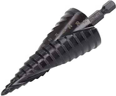 Foret étagé en métal pour foret HSS à rainure spirale pagode alésoir trou outil en acier tige hexagonale noir 15 étapes 4 à 32 mm (15 étapes (4 à 32 mm)