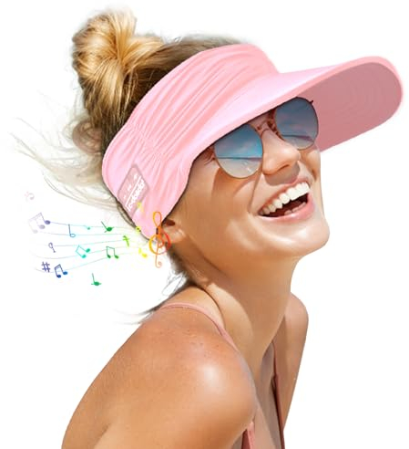LC-dolida Mascherina Bluetooth per Dormire, Cappello da Sole, Cuffie per Donne e Uomini Bluetooth, Berretto Sportivo in Seta di Ghiaccio