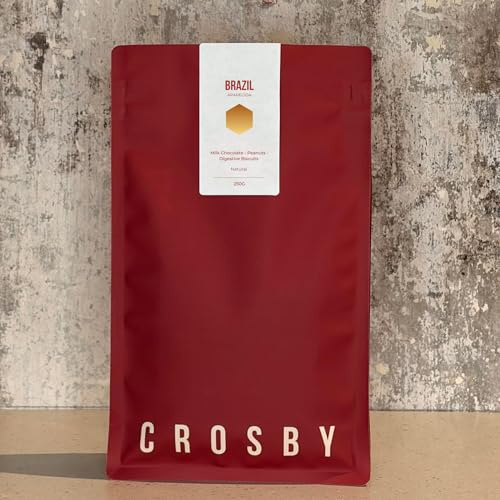 Crosby Coffee Roasters Brazil Aparecida Single Origin, 100% Arabica Speciality Coffee - Medium Roast, Whole Bean, 1kg