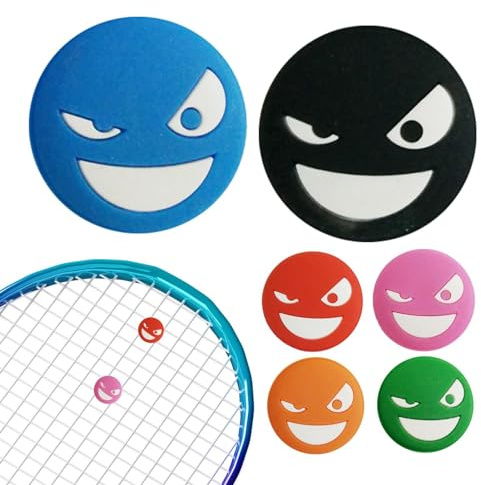 Vgvgaj Lot de 12 Amortisseurs De Raquettes De Tennis Amortisseur De Raquette De Tennis Accessoires De Tennis Anti-Vibrations Amortisseur De Tennis en Silicone pour Visage Protecteur