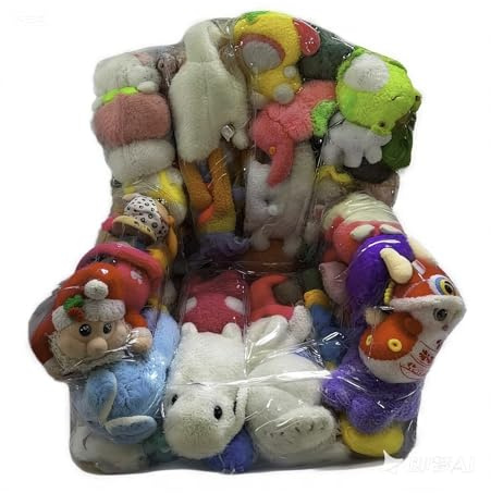 Sitzsack Kuscheltiere Aufbewahren, Kuscheltier Aufbewahrung Sitzsack, Transparenter Sitzsackbezug, Durchsichtiger Stofftier Aufbewahrungsstuhl, Wasserdicht Sitzsacks Hülle(ohne Kuscheltiere), M