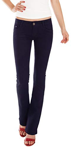Fraternel damjeans byxor bootcut höftjeans, Mörkblå, XXL