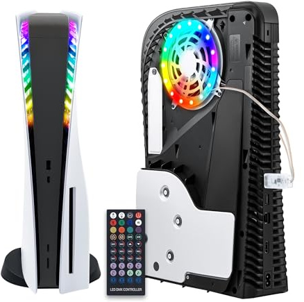 PS5 RGB LED Light Strip with 8 Colors Music Sync Round Mcbazel LED Light DIY Decoration Accessories for Playstation 5 Console(Inte för PS5 Slim)