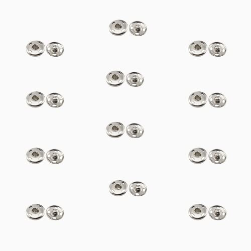 Sew on Snap Buttons,12 Sets Press Studs Snaps Fasteners Buttons for Clothes Purse Handbag Craft DIY Supplies 8.5mm