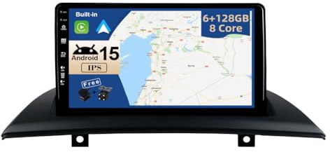 JOYX - [6G+128G] - Android 15 IPS Autoradio Pour BMW X3 E83 (2004-2012) - Sans fil Carplay + Android Auto - LED Caméra + MIC - 2 Din 9 Pouce - DSP Dab Volant WLAN 4G 360-Caméra Fast-boot AHD-Camera BT