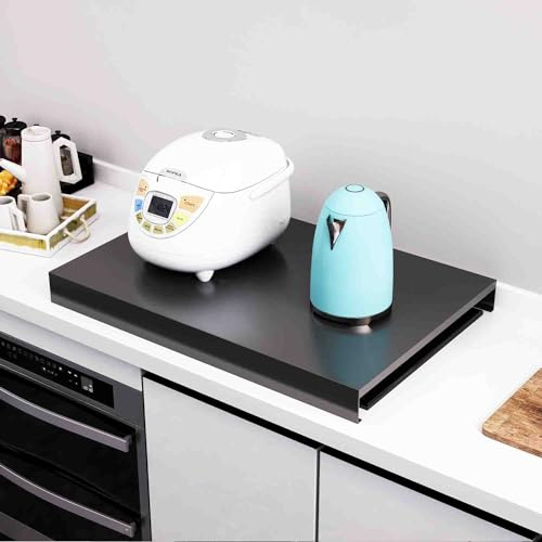 HJJKKH Support de cuisinière à gaz, grille de cuisinière à induction, plaques chauffantes portables, support antidérapant pour cuisinière à gaz et cuisinière électrique (acier inoxydable-noir, 54 x 76