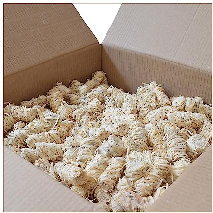 CHEMINETT – Lana de Madera – Encendedor de Fuego 100% Natural – 5 kg, 400 Piezas – Base de Cera Vegetal Premium y Madera certificada FSC – Tiempo de combustión de 8 a 10 min
