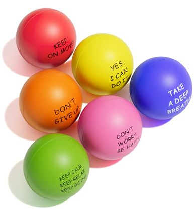 KDG Motivational Stress Balls(6 Pack) for Kids and Adults