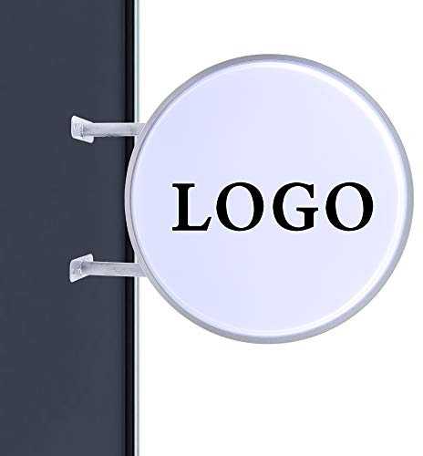 VonVVer Caja de luz LED redonda de 50 cm – Letrero publicitario iluminado de doble cara para restaurantes, resistente al agua, letrero luminoso
