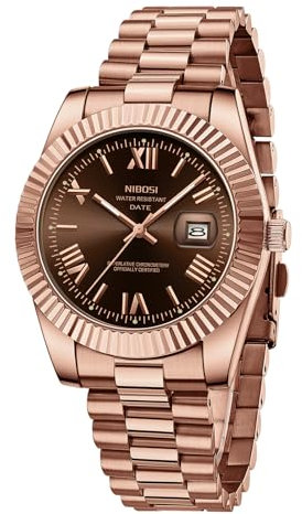 NIBOSI HerrenUhr Armbanduhr Herren Analoge Quarzuhr Edelstahl Uhren für Herren wasserdichte Business Casual Klassiker Watch mit Datumsanzeige