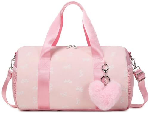 Sac de Sport Enfant Fille Jumpopack Sac à Main Enfant Sac de Piscine Fille Sac à Bandoulière Papillon Rose