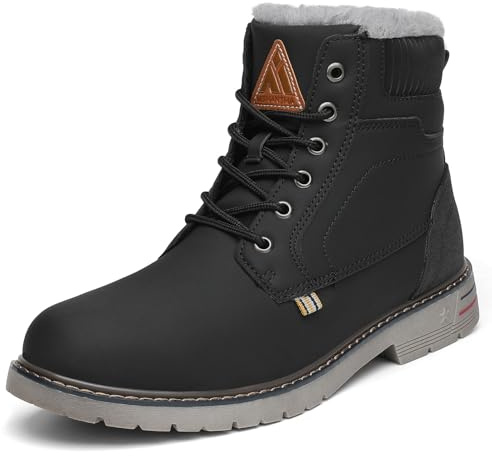 Mishansha Chaussures Femme Hiver Bottes de Neige Chaude Fourrées Bottines Noir Taille 39 EU