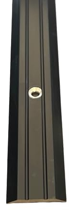 Grandismo® Vinyl Cover Strip Standard 3ft / 0.9metres / 90cm / 90mm Length Screw-Down Vinyl to Vinyl Metal Threshold Trim (Black)