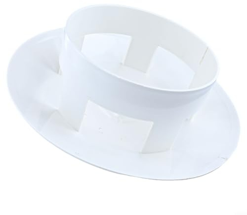 babominimer Capuchon de pluie pour grille de ventilation de toit en PVC avec motif parapluie, capot rond de 75 à 160 mm pour protection de cheminée et conduit contre la pluie et les débris (160 mm)