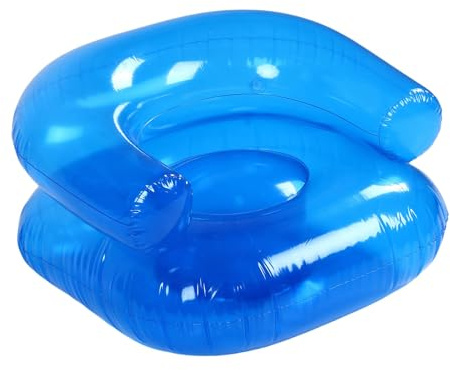HUSHUI Sillón de Salón Inflable, sofá de Soplado de PVC Suave y Cómodo con una Configuración Fácil para la Oficina de la Sala de Estar de la Sala de Estar Oficina (Azul)