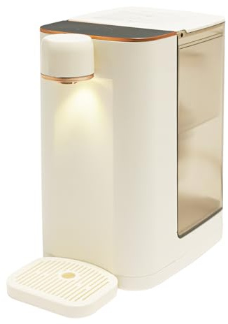 Distributore di acqua calda 2000 W, erogatore di acqua elettrica, 3 l, 27 x 19 x 26 cm, pannello di controllo LED, filtro ai carboni attivi, luce notturna, per cucina, camera da letto