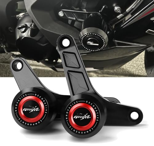Super Vici Motorcykel fallskydd kompatibel med NINJA 1000 SX 2020–2024 | NINJA 1100 SX/SE 2025+ antikollisions-fallskydd, fallkuddar, crashpad ninja tillbehör röd