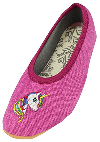Beck Mädchen Einhorn Gymnastikschuhe, Pink, 24 EU