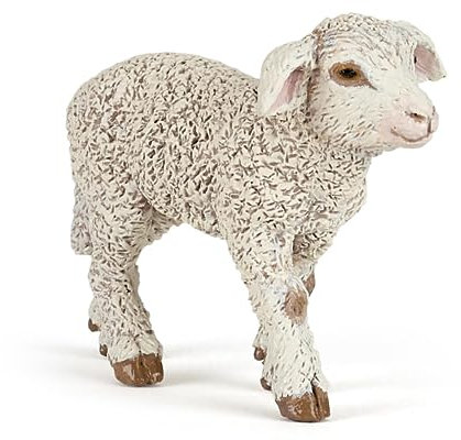 Papo -Dipinta a mano- figurina-Vita nella fattoria-Agnello merinos-51176-Collezione -Adatto a bambini e bambine - A partire dai 3 anni di età