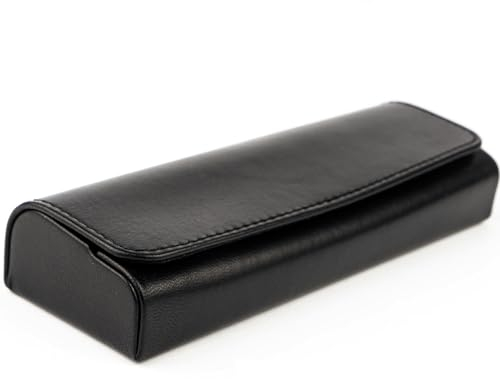 LuxCase Brillenetui „Berlin“. Harter Koffer. Echtes Leder. Magnetverschluss. Handgefertigt. Für Frauen und Männer. Unisex.