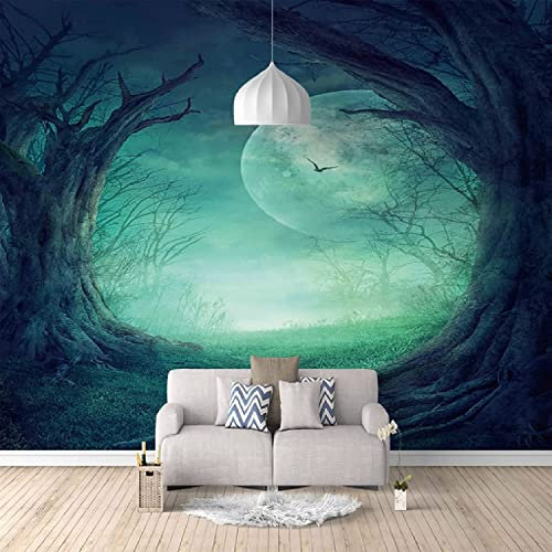 Mural De Foto Personalizado - Paisaje De Bosque Natural - Papel Tapiz Autoadhesivo Panorama 3D Mural De Pared Papel Tapiz Efecto 3D Póster De Pared Para Sala De Estar Dormitori 140(ancho)x70(alto) cm