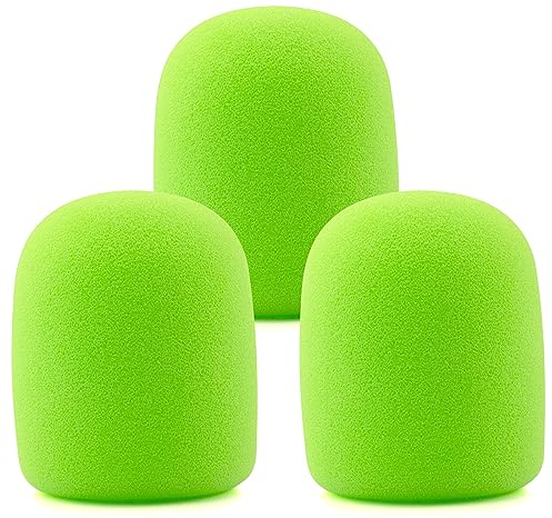 LEFXOMPHY SM57 Pop Filter for Shure SM57 / 545 / Beta SM57A Series Mics Windscreen Replacement for A2WS Microphone Spongue Windsock 3-Pack Green Foam Cover