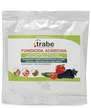 GROWMANIA Fungicida-Acaricida de Azufre de Trabe 50 GR | Protección de Cultivos y Plantas frente Plagas y Ácaros