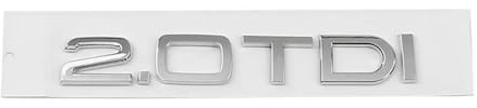 SANNITOU Coche Emblema para A1 A3 A4 A5 A6 3.0 TDI 2.0TDI, Insignia Logotipo Capó Delantero O Puerta del Maletero Pegatinas Logo Accesorios Coche,D
