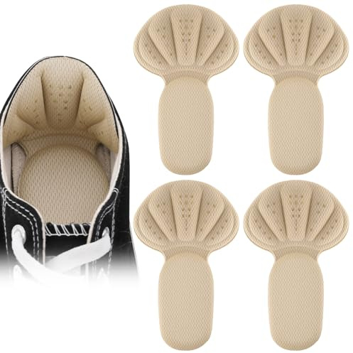 Sibba Sponge Heel Cushion Heel Grips Shoes Pads, Self-Adhesive Heel Cushion Inserts for Shoe Too Big, Soft Mesh Heel Grips Pads, Thick Back Insoles Anti Blister Shoe Liners Heel Protectors(Bude)