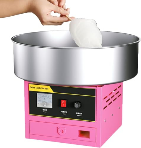 Macchina per Zucchero Filato per Bambini, Macchina Elettrica Portatile per Zucchero Filato con Riscaldamento Elettrico Efficiente, per la Casa, Compleanno, Festa in Famiglia, Natale,Metalirontype