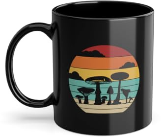 Retro Identificazione Cacciatore Tazza Di Caffè | Raccogliere Mangimi Ricerca Funghi Tazza Nero (08542C)