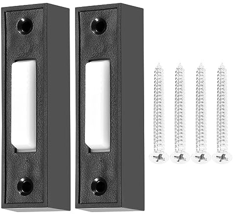 Asyduey Interruptor de Apertura de Puerta de Garaje Universal de 2 Piezas 41A4166 BotóN Pulsador Iluminado Montado en la Pared Acabado Negro con Centro