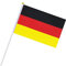 Bannière de campagne nationale des drapeaux nationaux avec un bâton blanc en Allemagne avec un drapeau allemand