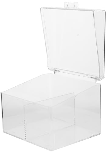 SHINEOFI Organizador de Tarjetas de Negocio de Acrílico Transparente con Tapa Abatible Caja para Almacenamiento y Exhibición de Tarjetas para Oficina y Escritorio Diseño Compacto y