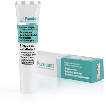Parodont Zahnfleischpflege Gel 10ml – Antibakteriell & entzündungshemmend – Vegan, mit Schwarzkümmel, reduziert Zahnfleischbluten – Für Schwangere & Kinder geeignet – Dermatologisch getestet