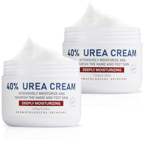 OUKEYA Urea Cream 40 Percent,Foot & Hand Cream for Dry Cracked,Urea Lotion for Feet Maximum Strength(2 Packs)