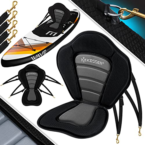 KESSER® SUP-Sitz für Stand Up Paddling Board Paddle Surfboard | Sit-on-Top-Kajaks Fischerboote SUP Paddelboards Gepolsterte Sitz 32x38cm, Rückenlehne 51x45cm | Einfache Installation